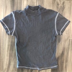 Brandy Melville Mock Neck Baby T-shirt